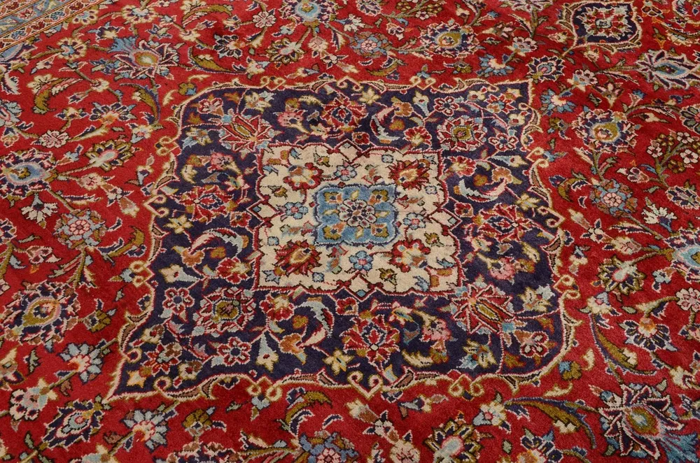 Tapete persa - Keshan - 366 x 244 cm - vermelho