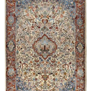 Tapete persa - Keshan - 373 x 259 cm - areia
