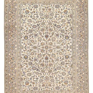 Tapete persa - Keshan - 380 x 271 cm - bege claro