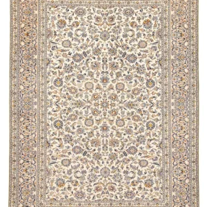 Tapete persa - Keshan - 382 x 275 cm - bege claro