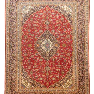 Tapete persa - Keshan - 391 x 294 cm - vermelho