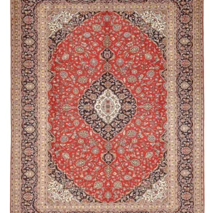 Tapete persa - Keshan - 392 x 293 cm - vermelho