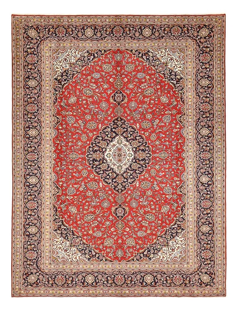 Tapete persa - Keshan - 392 x 293 cm - vermelho