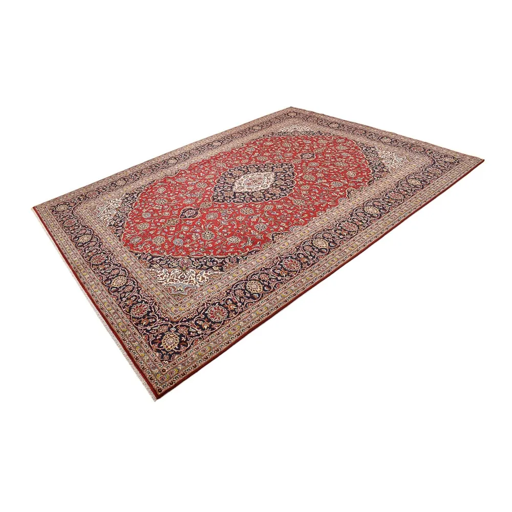 Tapete persa - Keshan - 392 x 293 cm - vermelho