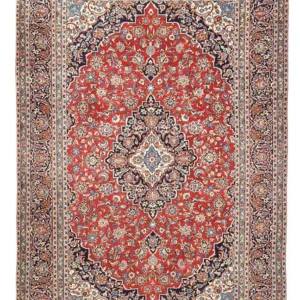 Tapete persa - Keshan - 394 x 249 cm - vermelho