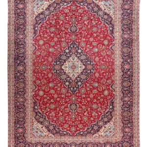 Tapete persa - Keshan - 398 x 293 cm - vermelho