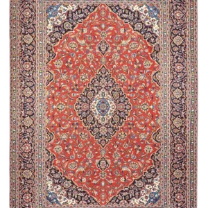 Tapete persa - Keshan - 401 x 294 cm - vermelho