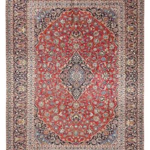 Tapete persa - Keshan - 403 x 287 cm - vermelho