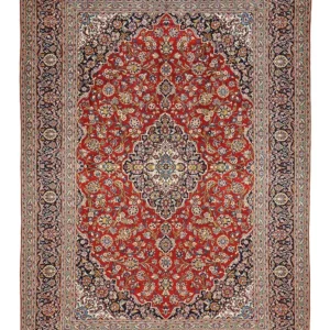 Tapete persa - Keshan - 414 x 290 cm - ferrugem