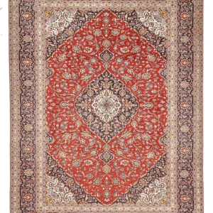 Tapete persa - Keshan - 416 x 297 cm - vermelho