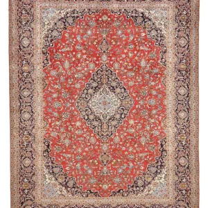 Tapete persa - Keshan - 426 x 311 cm - vermelho