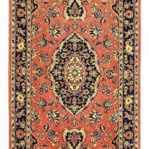 Tapete persa - Keshan - Colar de seda - 122 x 59 cm - vermelho