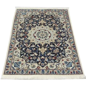 Tapete Persa - Nain - 128 x 88 cm - azul