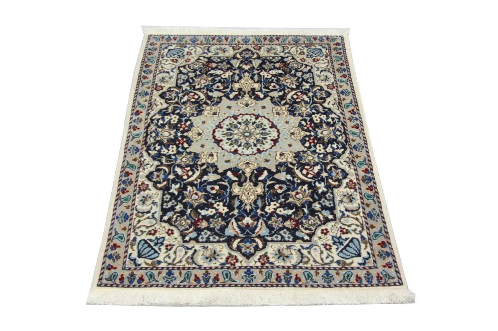 Tapete Persa - Nain - 128 x 88 cm - azul