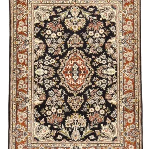 Tapete Persa - Nain - 135 x 90 cm - azul escuro