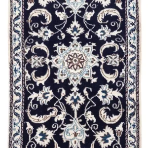 Tapete Persa - Nain - 136 x 68 cm - azul escuro