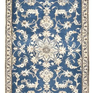 Tapete Persa - Nain - 137 x 88 cm - azul