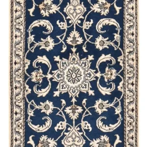 Tapete Persa - Nain - 138 x 67 cm - azul escuro