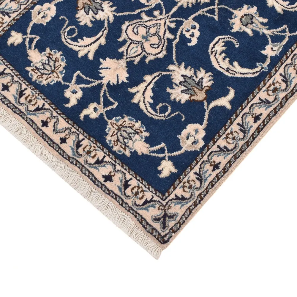 Tapete Persa - Nain - 138 x 67 cm - azul escuro
