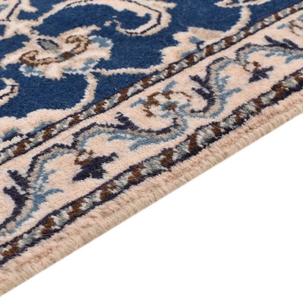 Tapete Persa - Nain - 138 x 67 cm - azul escuro