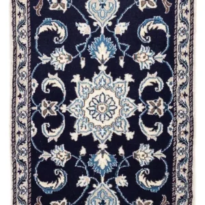 Tapete Persa - Nain - 138 x 68 cm - azul escuro