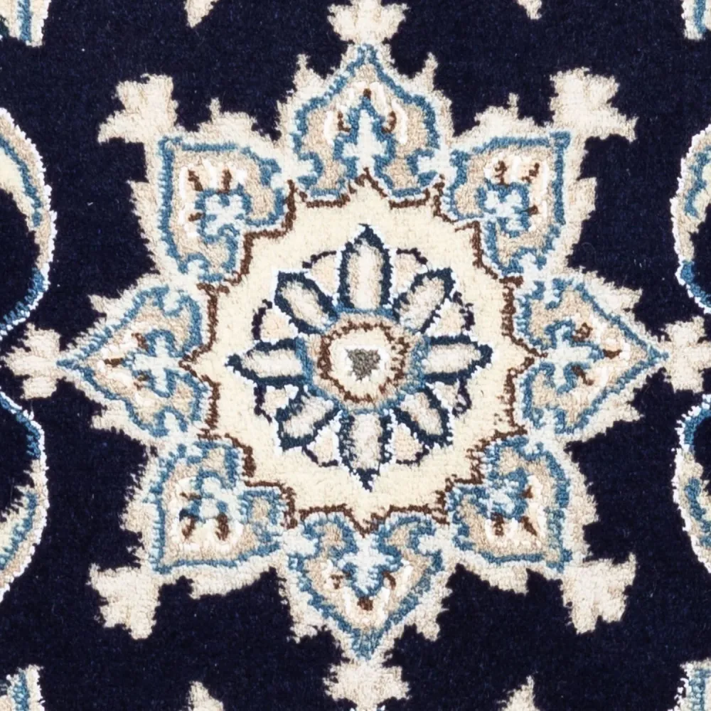 Tapete Persa - Nain - 138 x 68 cm - azul escuro