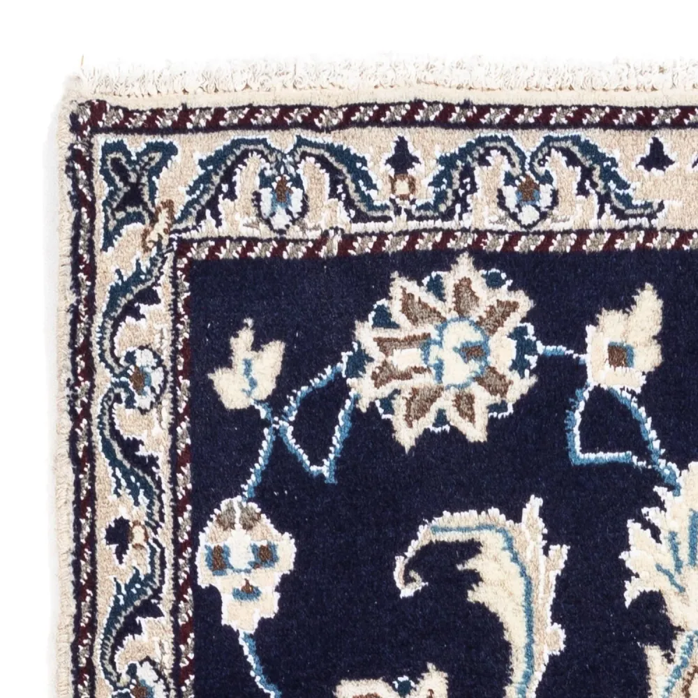 Tapete Persa - Nain - 138 x 68 cm - azul escuro