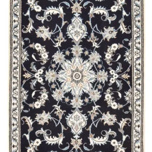 Tapete Persa - Nain - 140 x 89 cm - azul escuro