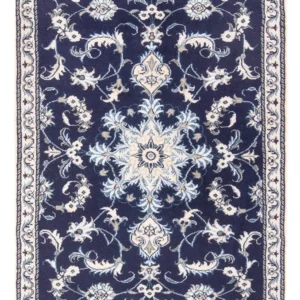 Tapete Persa - Nain - 140 x 90 cm - azul escuro