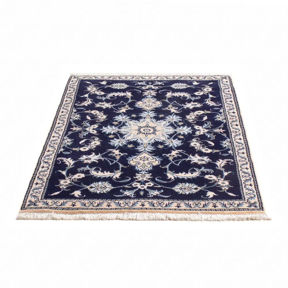 Tapete Persa - Nain - 140 x 90 cm - azul escuro