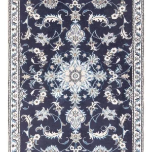 Tapete Persa - Nain - 140 x 90 cm - azul escuro