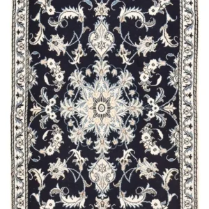 Tapete Persa - Nain - 140 x 87 cm - azul escuro