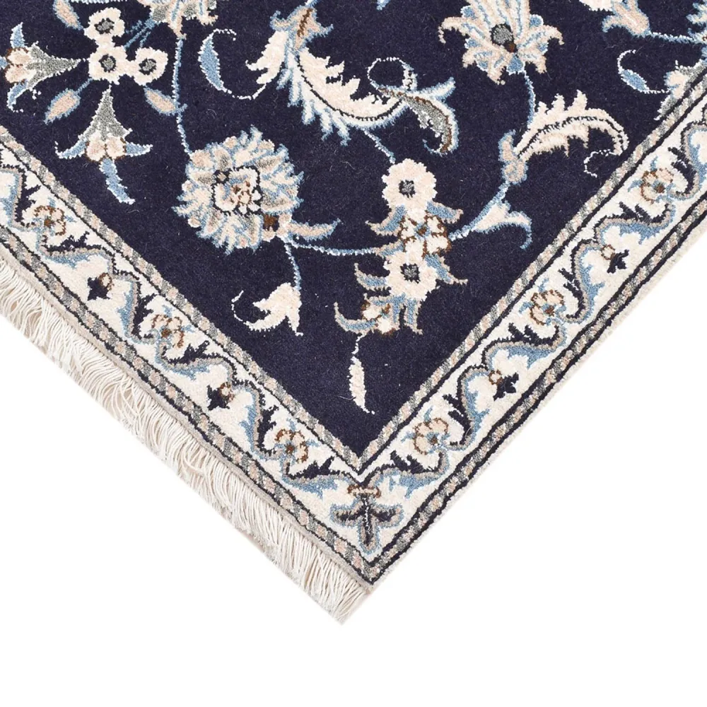 Tapete Persa - Nain - 140 x 87 cm - azul escuro