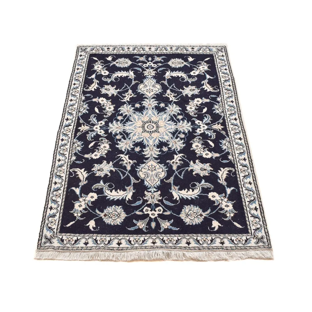 Tapete Persa - Nain - 140 x 87 cm - azul escuro