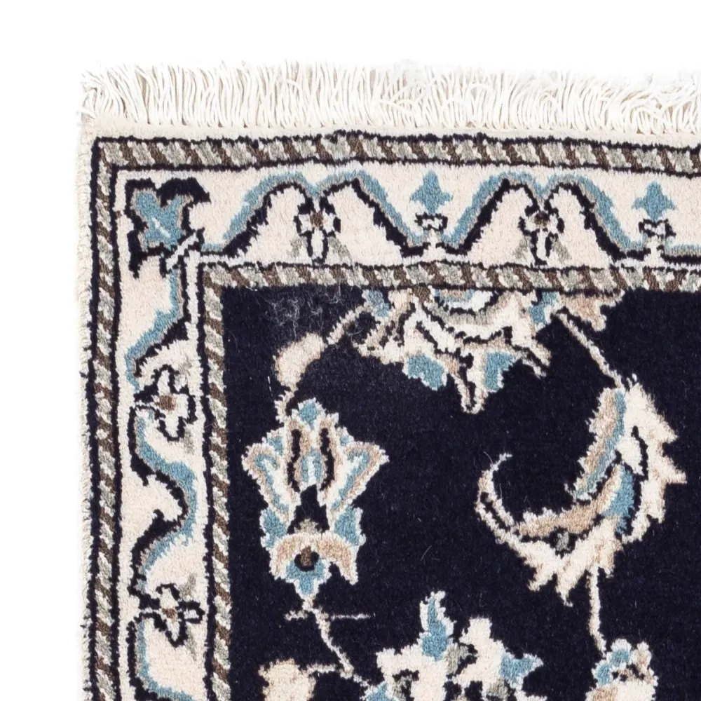 Tapete Persa - Nain - 142 x 66 cm - azul escuro