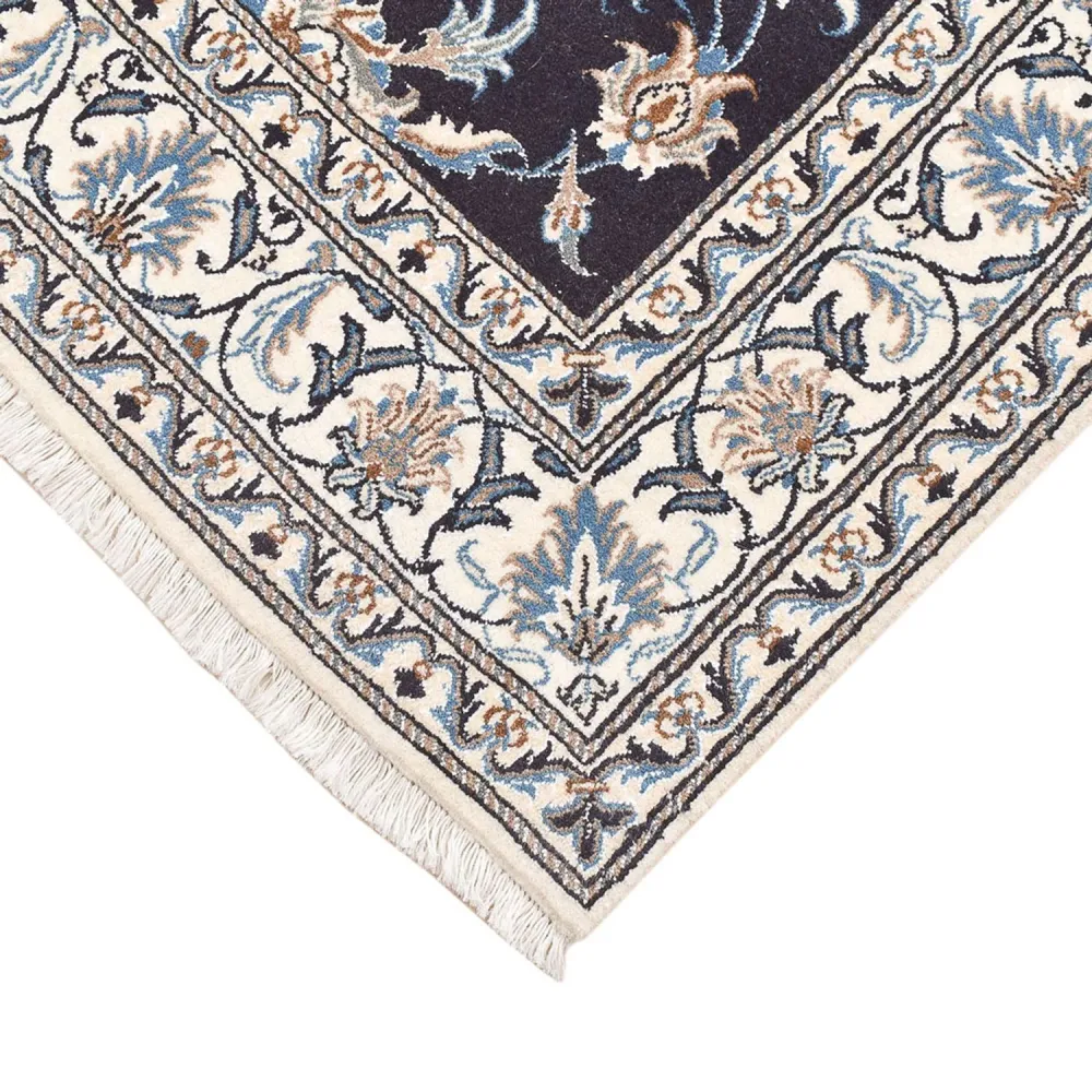 Tapete Persa - Nain - 195 x 147 cm - azul escuro