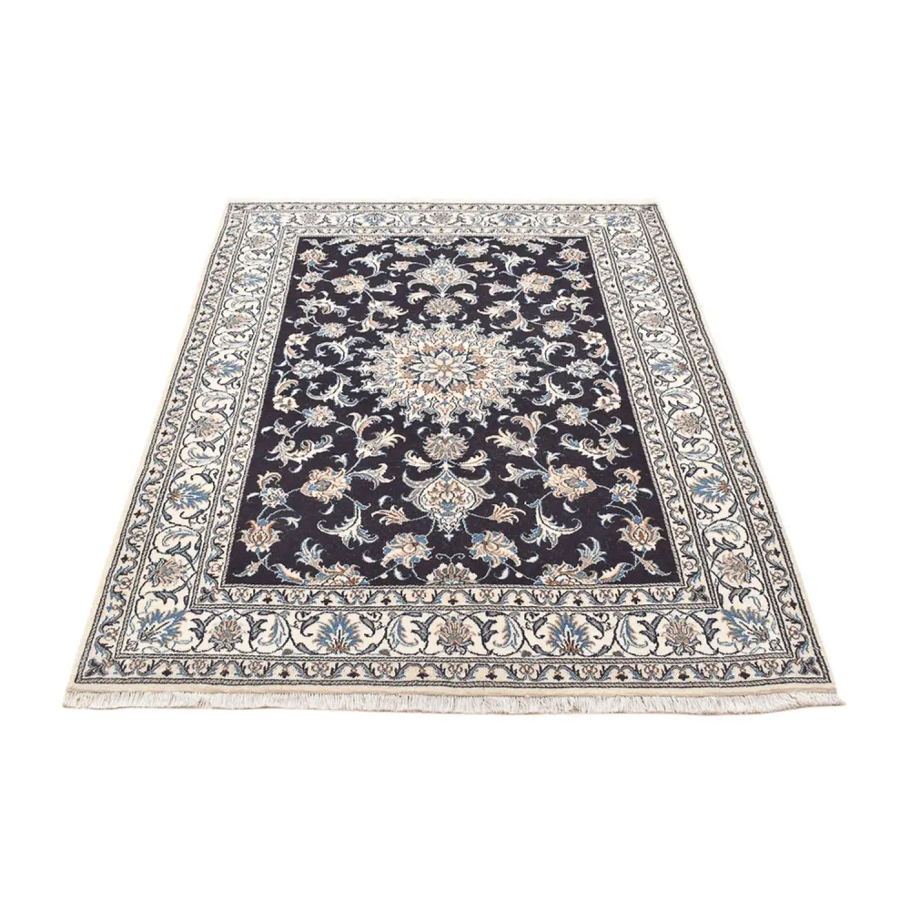 Tapete Persa - Nain - 195 x 147 cm - azul escuro
