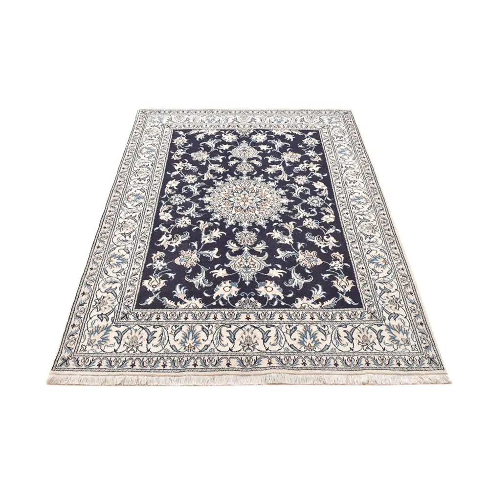 Tapete Persa - Nain - 207 x 146 cm - azul escuro