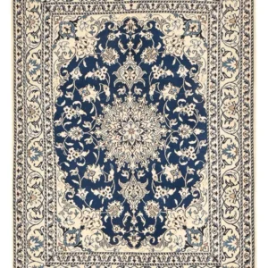Tapete Persa - Nain - 208 x 149 cm - azul escuro