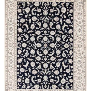 Tapete Persa - Nain - 233 x 170 cm - azul escuro