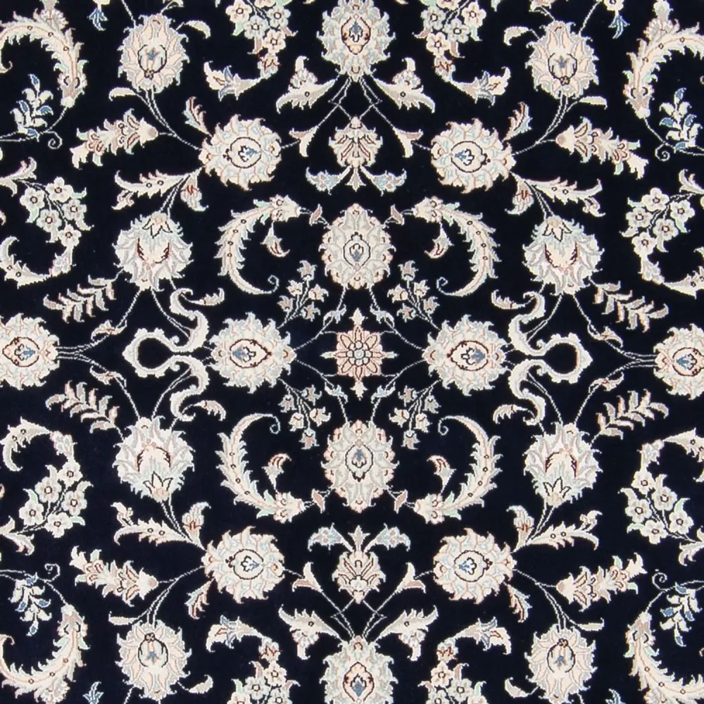 Tapete Persa - Nain - 233 x 170 cm - azul escuro
