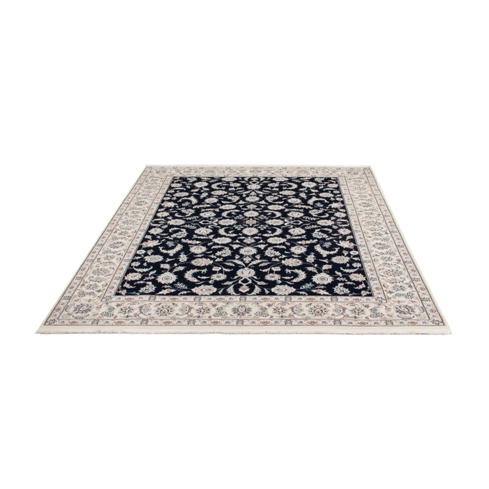 Tapete Persa - Nain - 233 x 170 cm - azul escuro