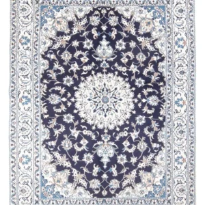 Tapete Persa - Nain - 235 x 167 cm - azul escuro