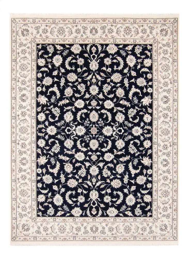 Tapete Persa - Nain - 235 x 171 cm - azul escuro