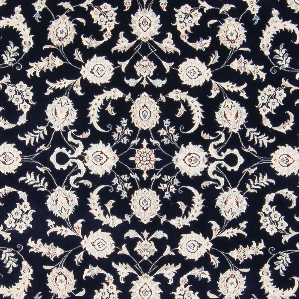 Tapete Persa - Nain - 235 x 171 cm - azul escuro