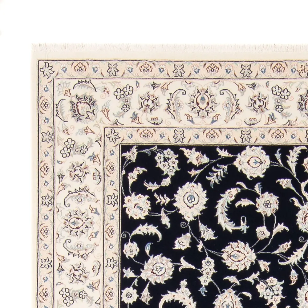 Tapete Persa - Nain - 235 x 171 cm - azul escuro