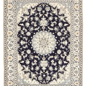 Tapete Persa - Nain - 237 x 169 cm - azul escuro