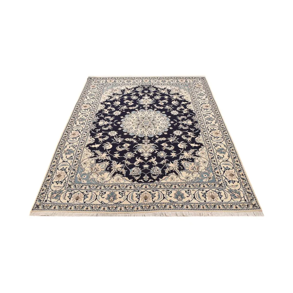 Tapete Persa - Nain - 237 x 169 cm - azul escuro