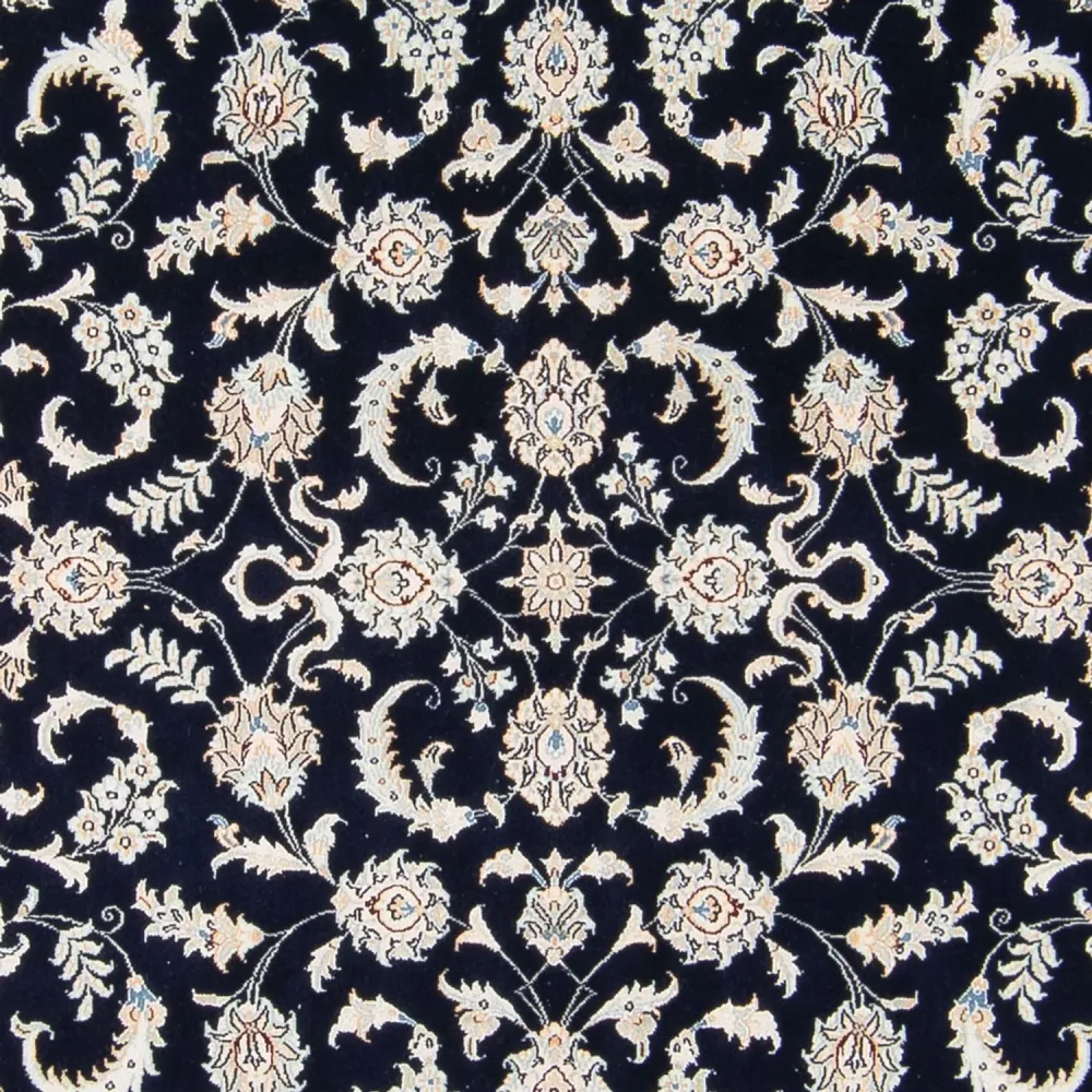 Tapete Persa - Nain - 238 x 171 cm - azul escuro
