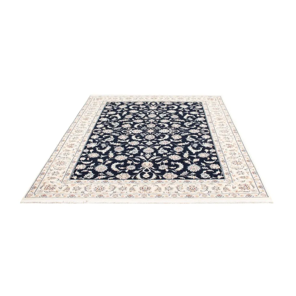 Tapete Persa - Nain - 238 x 171 cm - azul escuro